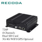Dual SD Card Car Dvr Video Recorder 720P 4Ch 4G/WIFI/GPS Mobile Vehicle Application