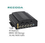 Anti Drop Car Dvr Video Recorder 720P 4Ch HDD/SD 4G/WIFI/GPS G- Sensor 5 Watt