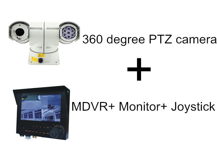 High Speed 100M IR Distance Car PTZ Camera With 3G GPS MDVR Monitor Joystick